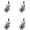 Service Caster 3 Inch Thermoplastic Wheel 1 Inch Expanding Stem Caster with Brakes, 4PK SCC-EX05S310-TPRS-SLB-1-4 - alternate 1